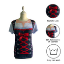 Realistic Costume Dirndl Faux Edelweiss Shirt