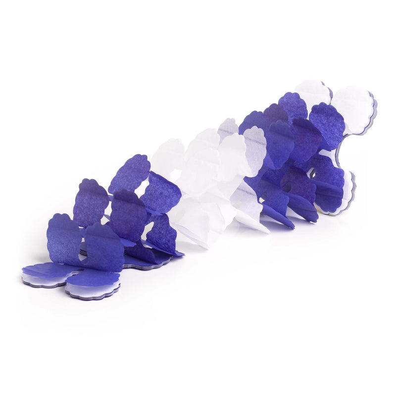 Blue and White Oktoberfest Tissue Garland Party Decorations - ScandinavianGiftOutlet