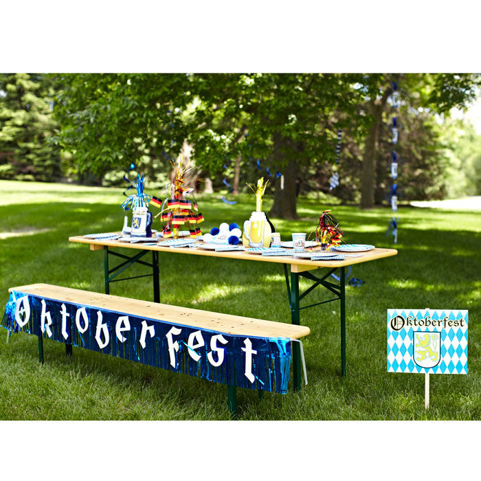 7.5 Foot Oktoberfest Fringed Metallic Banner Party Decorations - ScandinavianGiftOutlet
