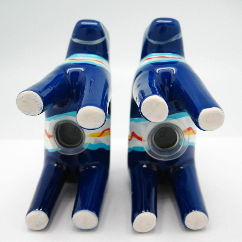 Blue Dala Horse Salt and Pepper Shakers