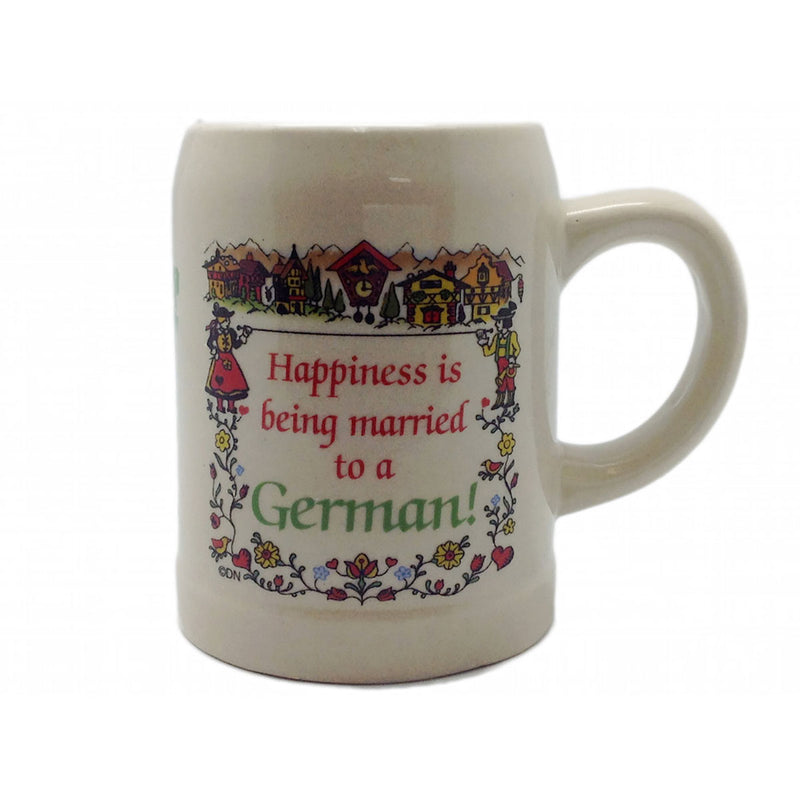 German Coffee Cup: "Happiness Married to German"