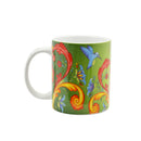 Green Rosemaling Ceramic Coffee Cup - ScandinavianGiftOutlet