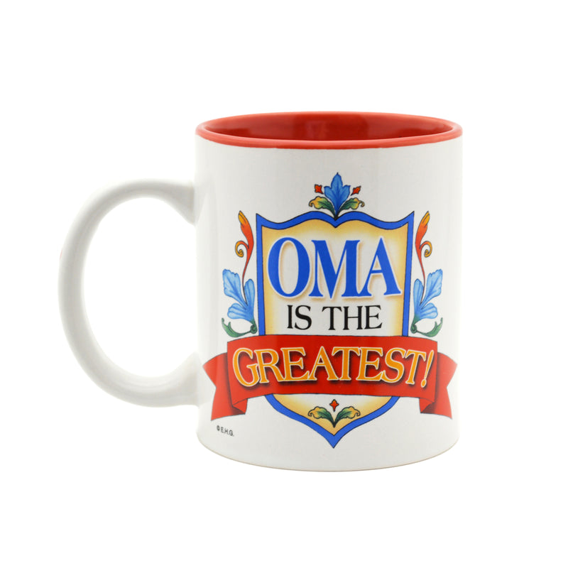 "Oma is the Greatest" / Color Ceramic Coffee Mug - ScandinavianGiftOutlet