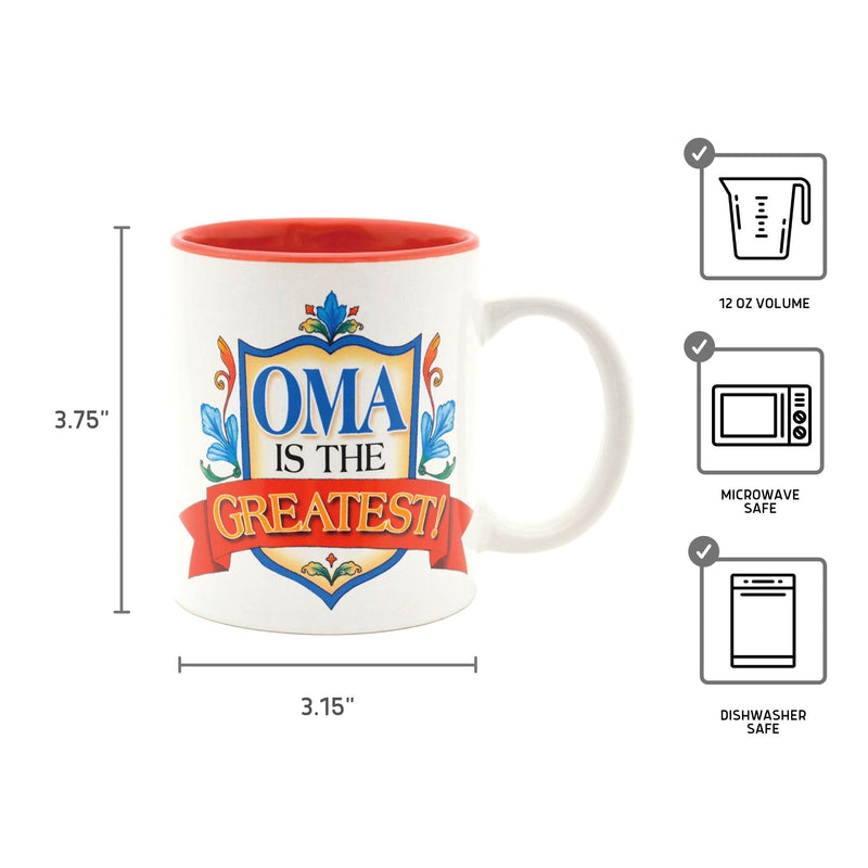 "Oma is the Greatest" / Color Ceramic Coffee Mug