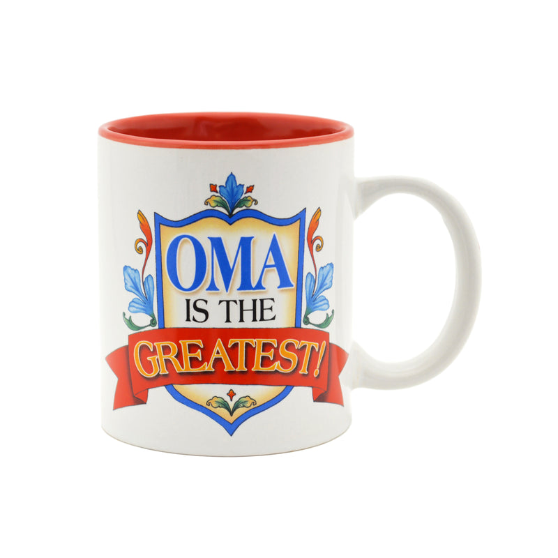 "Oma is the Greatest" / Color Ceramic Coffee Mug - ScandinavianGiftOutlet