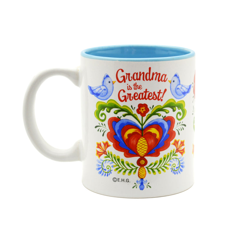 "Grandma is the Greatest" / Bird Design Coffee Mug - ScandinavianGiftOutlet