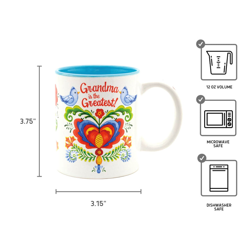 "Grandma is the Greatest" / Bird Design Coffee Mug