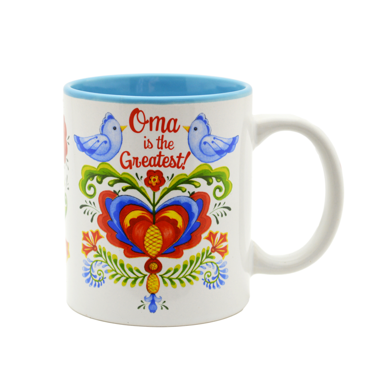 "Oma is the Greatest" / Bird Design Coffee Mug