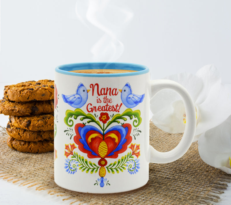 "Nana is the Greatest" / Bird Design Coffee Mug
