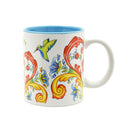 Rosemaling & Hummingbird Coffee Mug - ScandinavianGiftOutlet