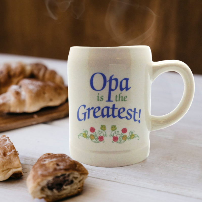 Opa Gifts German Coffee Cup: "Opa is the Greatest"