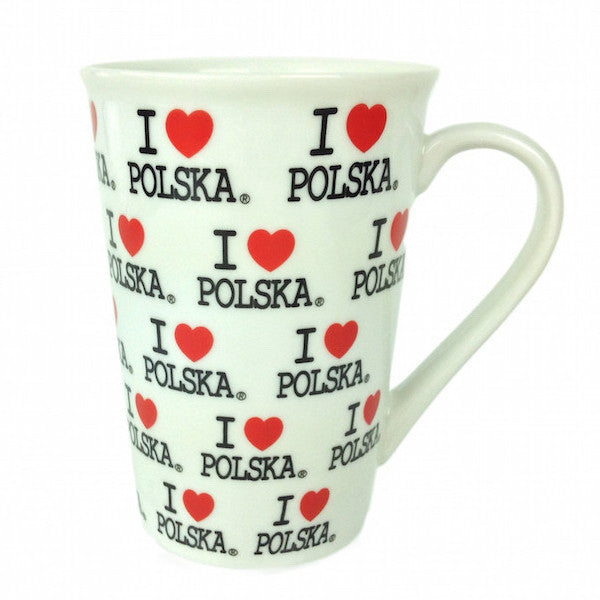 Coffee Cup with "I Love Polska Logo" - ScandinavianGiftOutlet