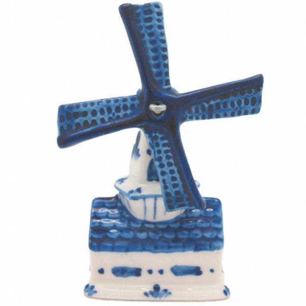 Blue and White Ceramic Windmill House - ScandinavianGiftOutlet