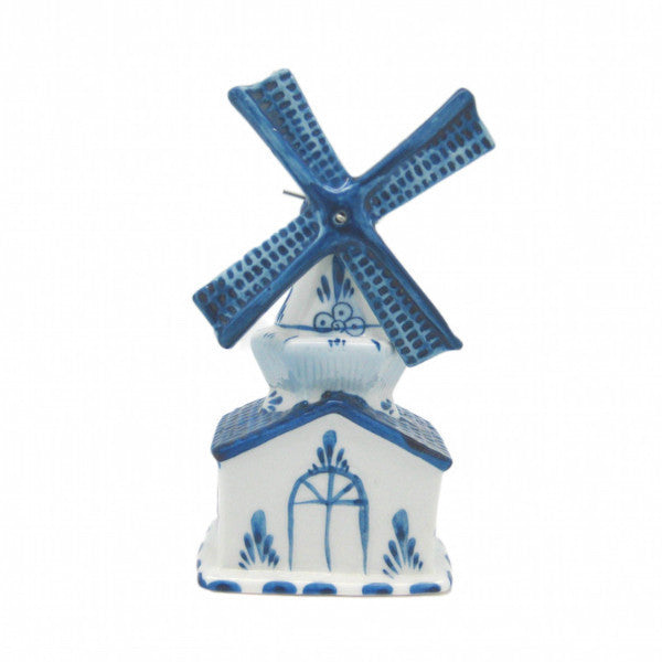 Blue and White Ceramic Windmill House - ScandinavianGiftOutlet