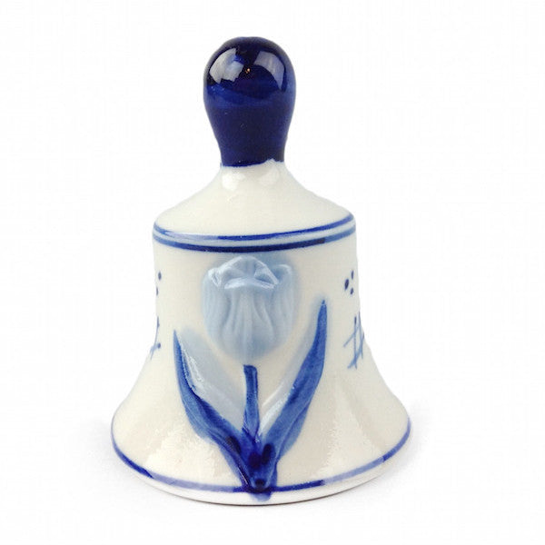 Delft Ceramic Bell with Tulip Design - ScandinavianGiftOutlet