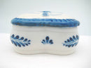 Blue & White Ring Box Embossed Windmill Design - ScandinavianGiftOutlet