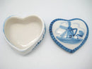 Blue & White Ring Box Embossed Windmill Design - ScandinavianGiftOutlet