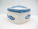 Blue & White Ring Box Embossed Windmill Design - ScandinavianGiftOutlet
