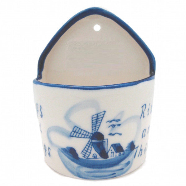 Blue and White Ring Box ("Rings & Things") - ScandinavianGiftOutlet