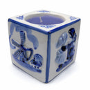 Blue Votive Candles Embossed Mill & Kiss - ScandinavianGiftOutlet