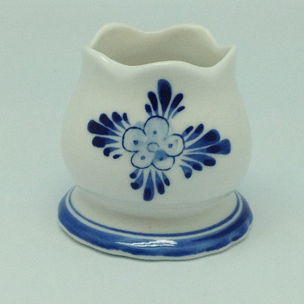 Blue Votive Candles with Tulip Design - ScandinavianGiftOutlet