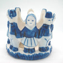 Blue Votive Candles with Dutch Children - ScandinavianGiftOutlet