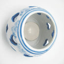 Ceramic Blue: Votive Candleholder With Hearts - ScandinavianGiftOutlet