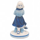 Blue and White Figurine: Dutch Girl Skater - ScandinavianGiftOutlet