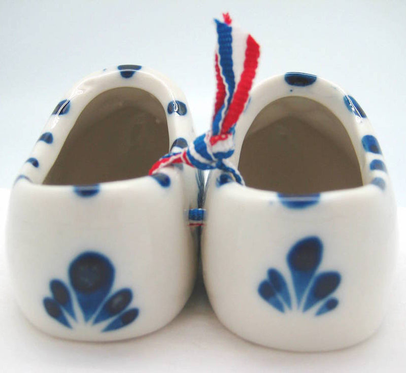 Delft Shoe Pair with Embossed Windmill Design - ScandinavianGiftOutlet