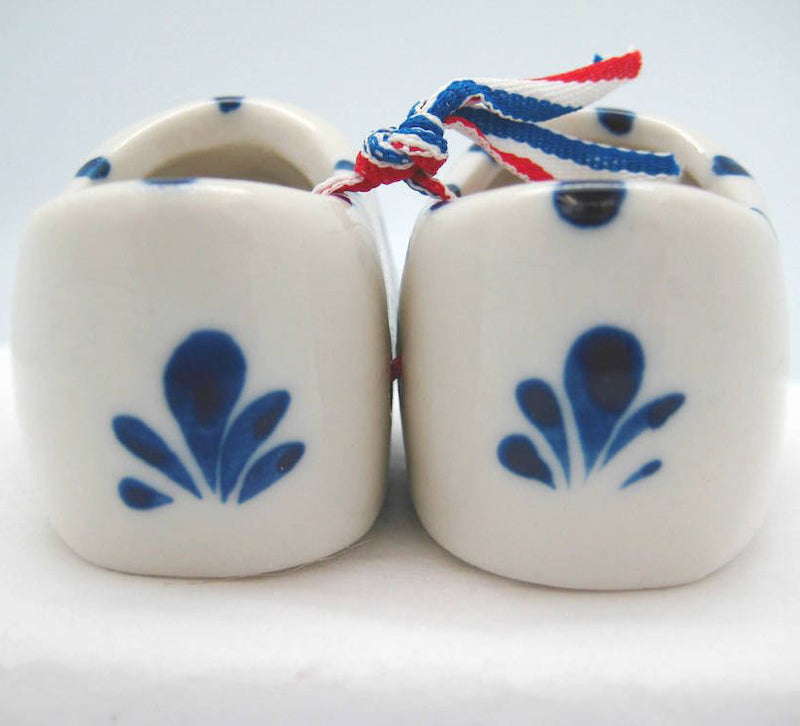 Delft Shoe Pair with Embossed Kiss Design - ScandinavianGiftOutlet