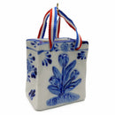 Delft Blue with Embossed Tulip Design and Ribbon - ScandinavianGiftOutlet