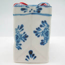 Delft Blue with Embossed Tulip Design and Ribbon - ScandinavianGiftOutlet