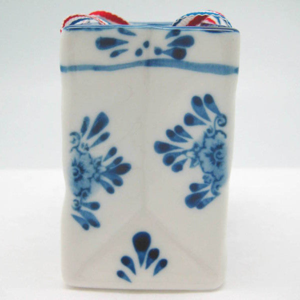 Delft Blue with Embossed Tulip Design and Ribbon - ScandinavianGiftOutlet