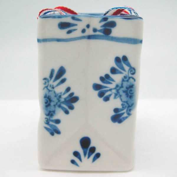 Delft Blue with Embossed Tulip Design and Ribbon - ScandinavianGiftOutlet