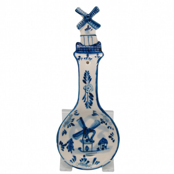 Ceramic Spoon Rests Delft Blue 3 D Windmill - ScandinavianGiftOutlet