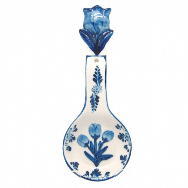 Ceramic Spoon Rests Delft Blue 3 D Tulip - ScandinavianGiftOutlet