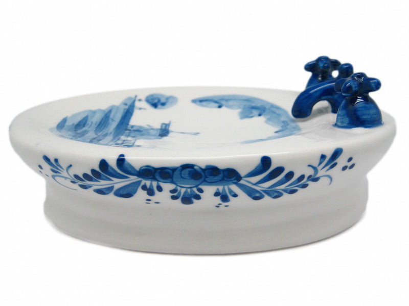 Ceramic Soap Dish Delft Blue - ScandinavianGiftOutlet