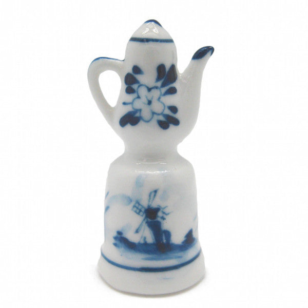 Collectible Thimble Blue and White Teapot - ScandinavianGiftOutlet