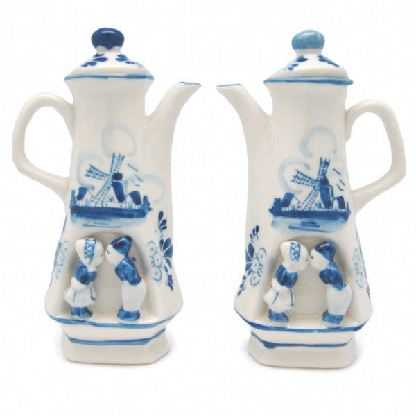 Oil and Vinegar Set Blue and White Kiss - ScandinavianGiftOutlet