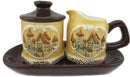 German Village Scene Ceramic Sugar & Creamer Sets - ScandinavianGiftOutlet