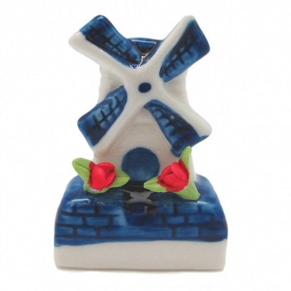 Ceramic Miniature Windmill with Tulips - ScandinavianGiftOutlet