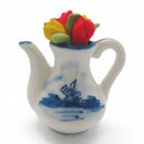 Ceramic Miniature Teapot with Tulips - ScandinavianGiftOutlet