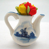 Ceramic Miniature Teapot with Tulips - ScandinavianGiftOutlet