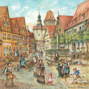 German Town Scene Ceramic Tile - ScandinavianGiftOutlet