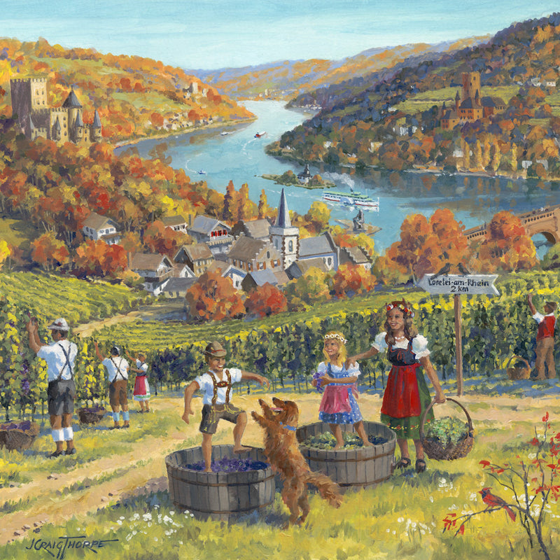Seasons of Germany Collectors Tile Fall - ScandinavianGiftOutlet