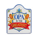 Ceramic Cheeseboard w/ Cork Backing: Opa Is The Greatest