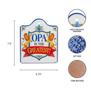 Ceramic Cheeseboard w/ Cork Backing: Opa Is The Greatest