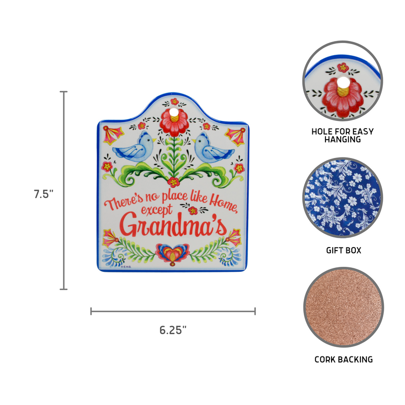 No Place Like Home Except Grandma's Wall Trivet