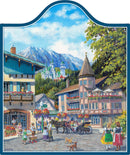 Ceramic Cheeseboard w/ Cork Backing: Summer - ScandinavianGiftOutlet