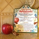 Ceramic Cheeseboard German Gift Idea with Apfel Strudel Recipe